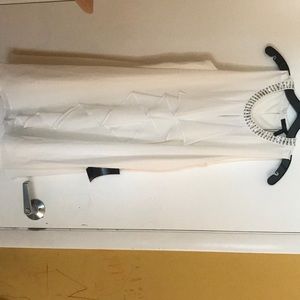 off white dress with rhinestone neck line